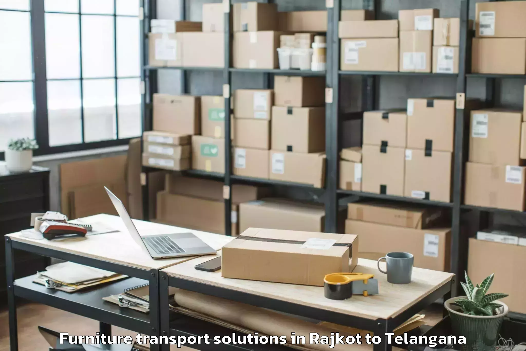 Top Rajkot to Singareni Furniture Transport Solutions Available